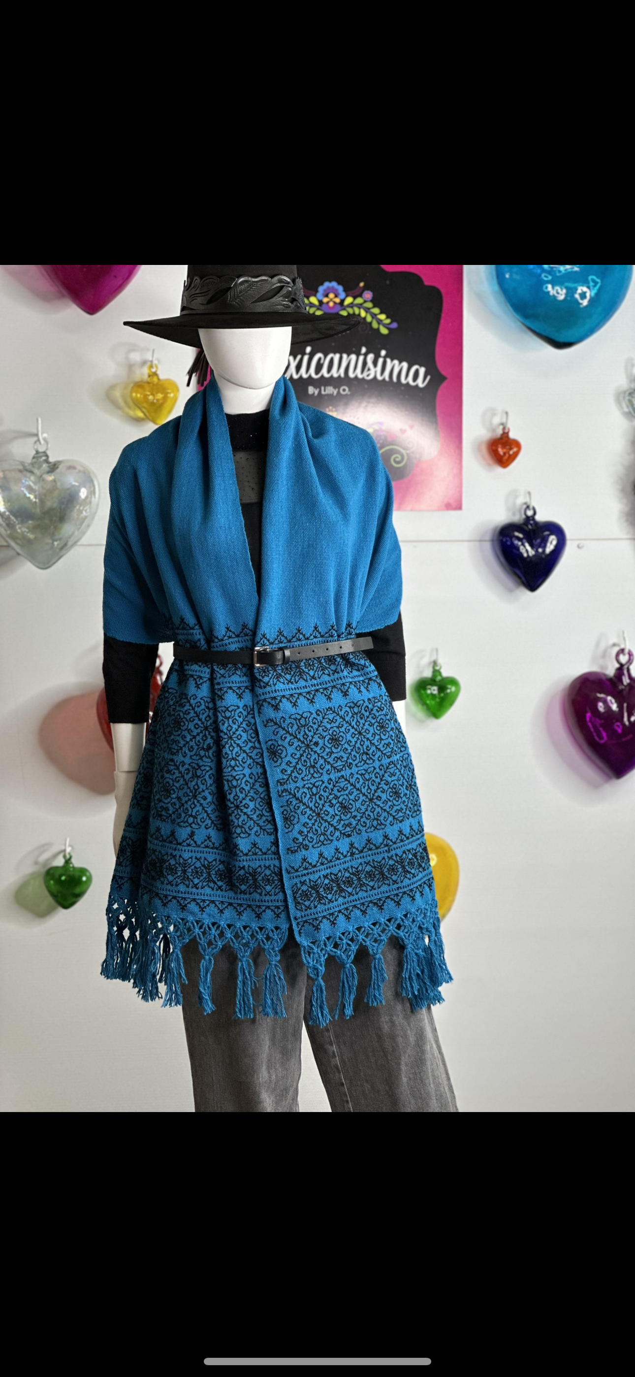 REBOZO BORDADO/HAND EMBROIDERED SHAWL