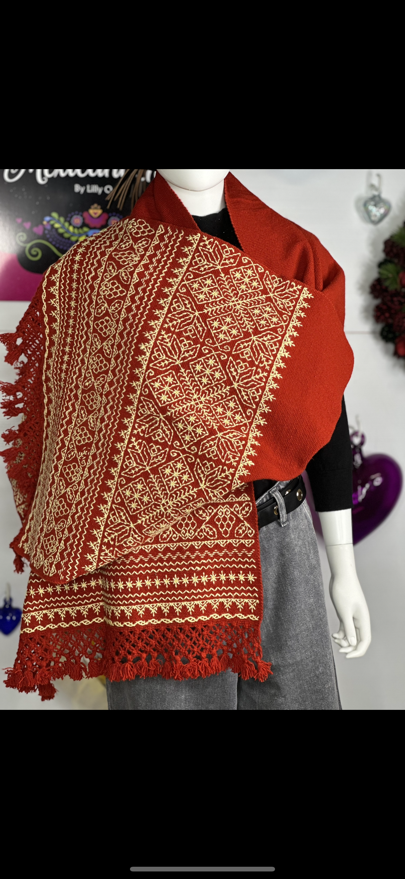 REBOZO BORDADO/EMBROIDERED SHAWL