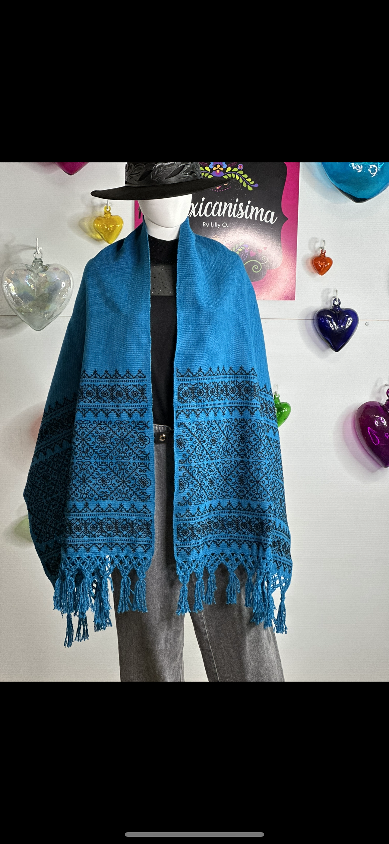 REBOZO BORDADO/HAND EMBROIDERED SHAWL