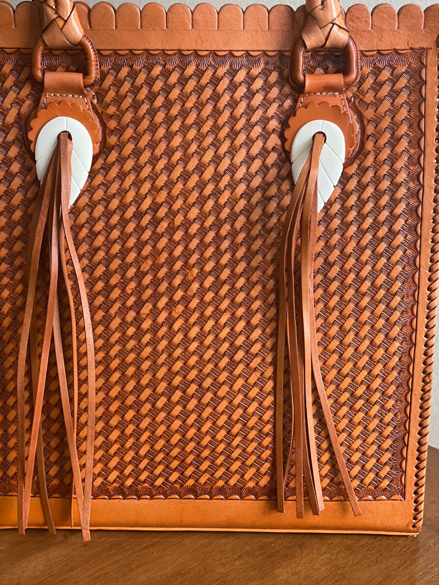 Natural Color Leather Handbag