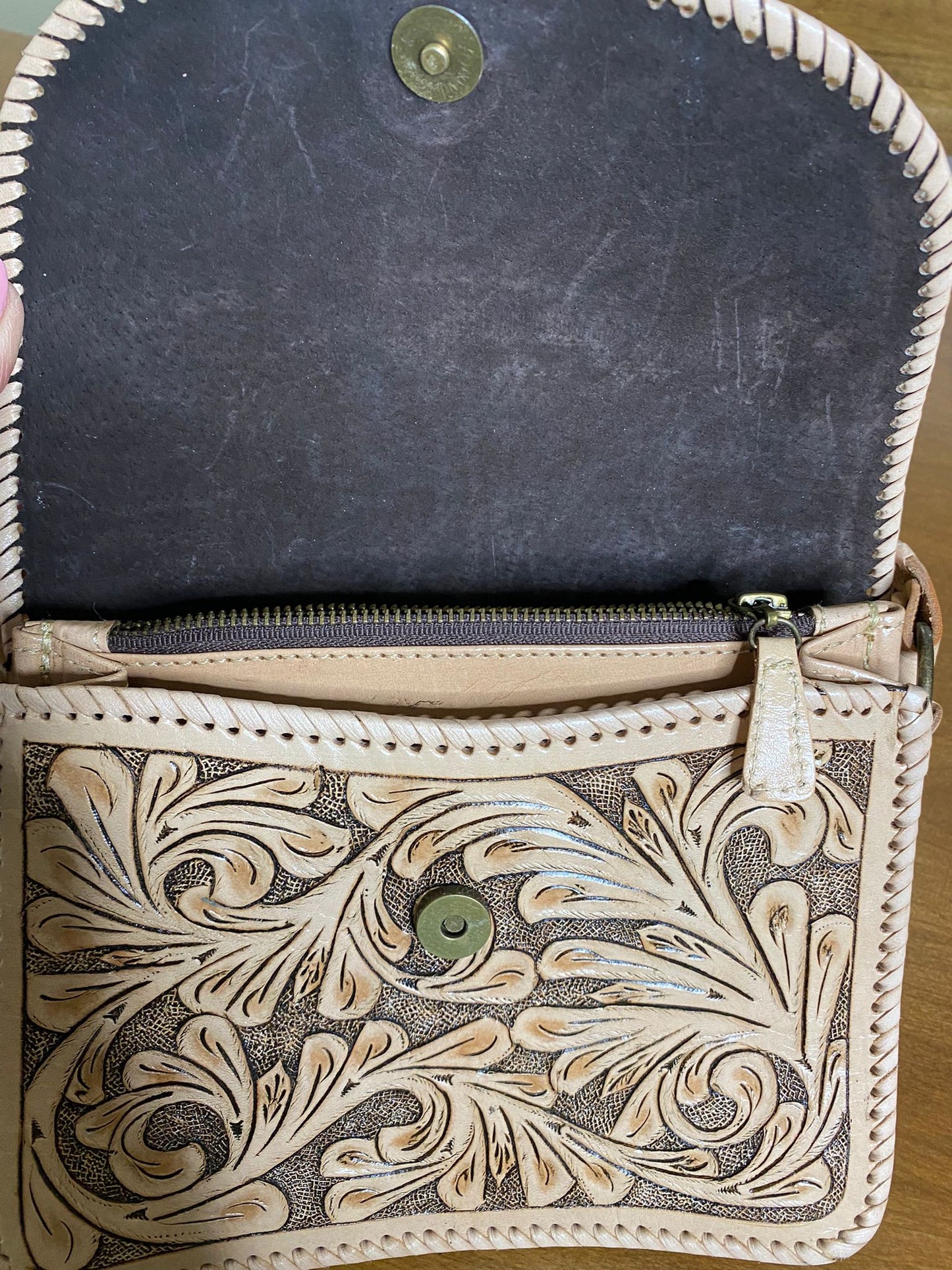Hand-Chiseled Leather Purse
