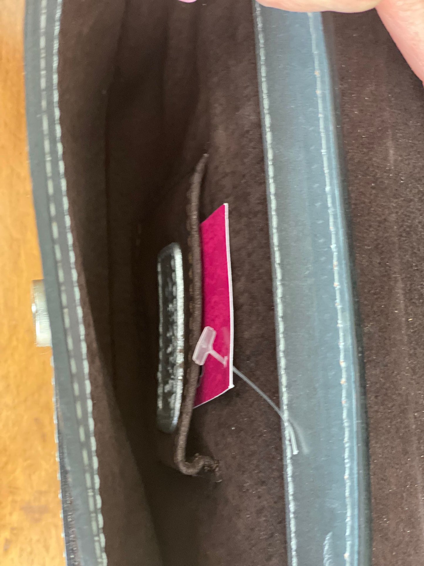 Silver Leather Crossbody