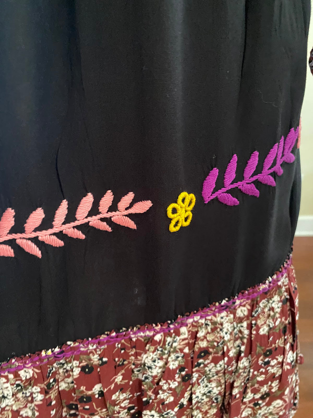 Black Hand Embroidered Dress