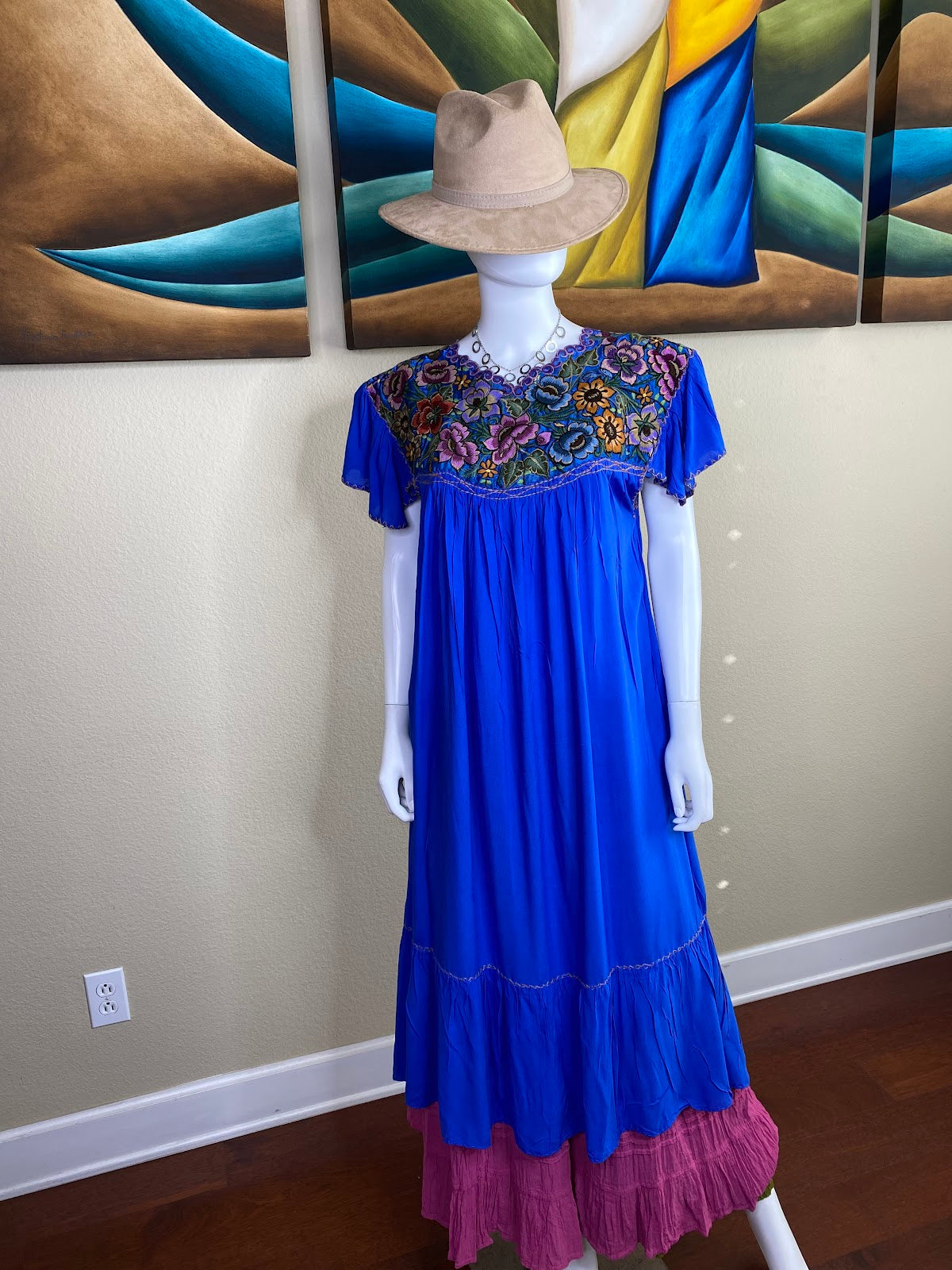 Blue Huipil Dress