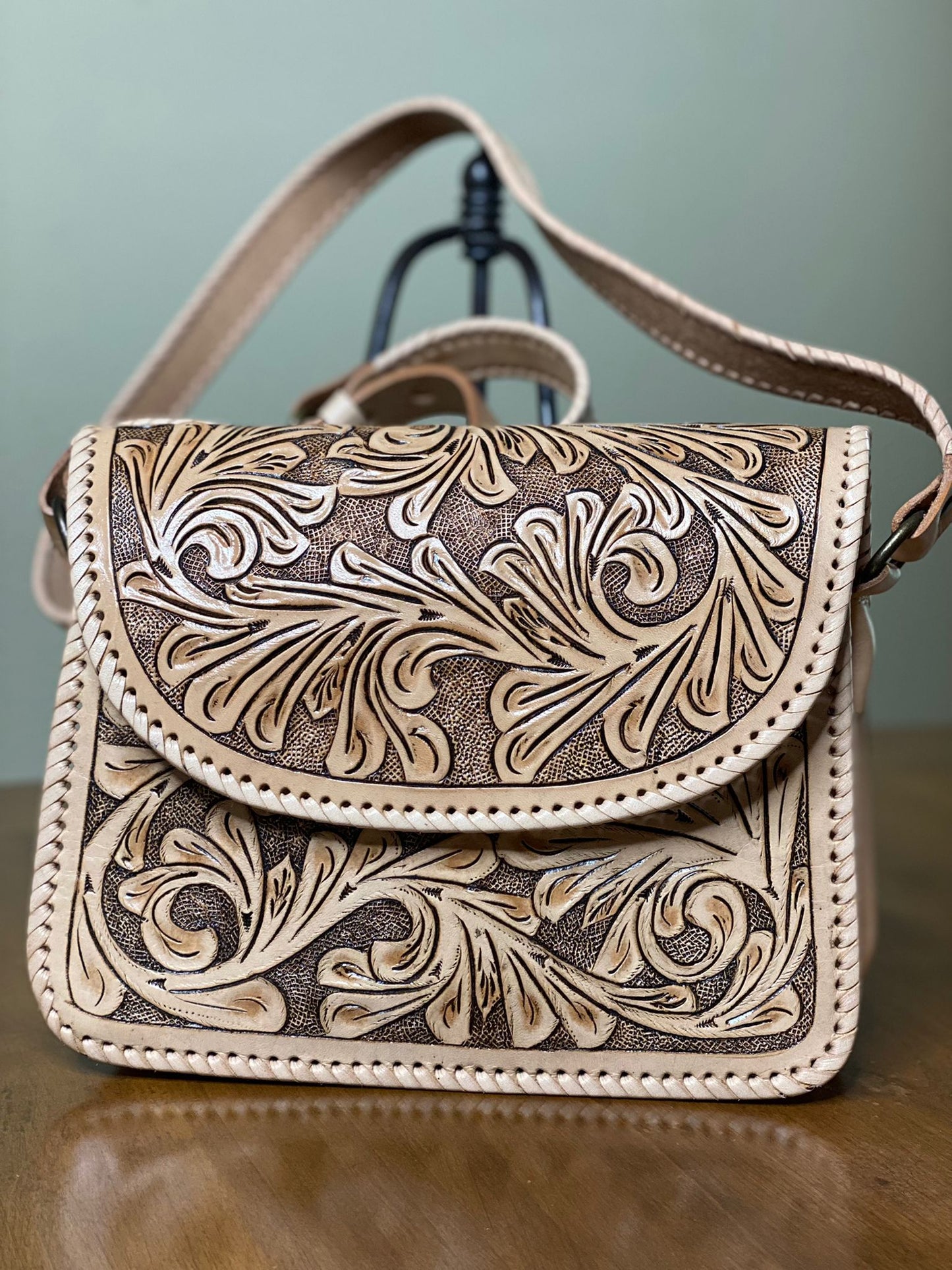 Hand-Chiseled Leather Purse